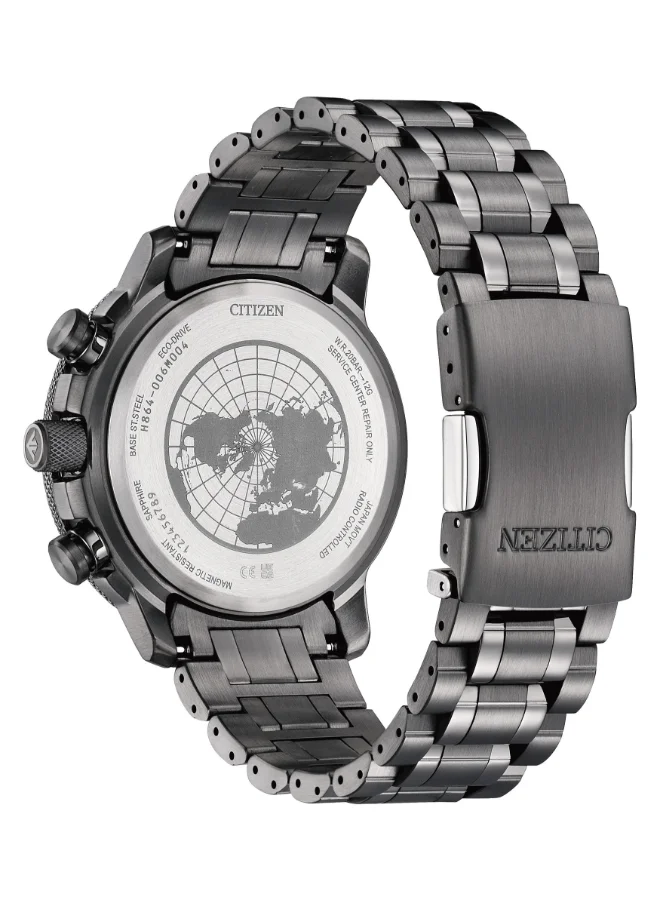 CITIZEN Men's Stainless Steel with Grey Plating Quartz Women Watch BY3005-56G - 46 mm