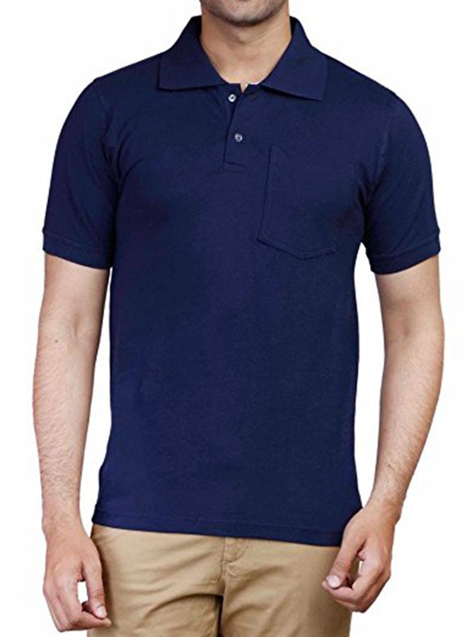 SANTHOME dryncool polo t shirt navy blue