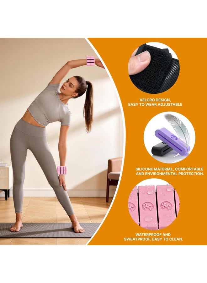 Sonkoloro Wrist Ankle Weights for Women, 2.6LB Weight Non-Slip Hand & Leg Weighted for Strength Training, Walking, Running, Yoga, Pilates, and Jogging Matcha 58g - Image 5