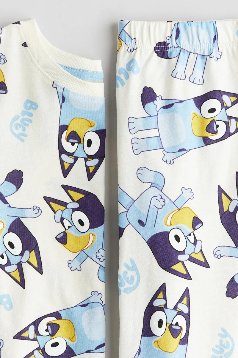 اتش اند ام Printed cotton jersey pyjamas
