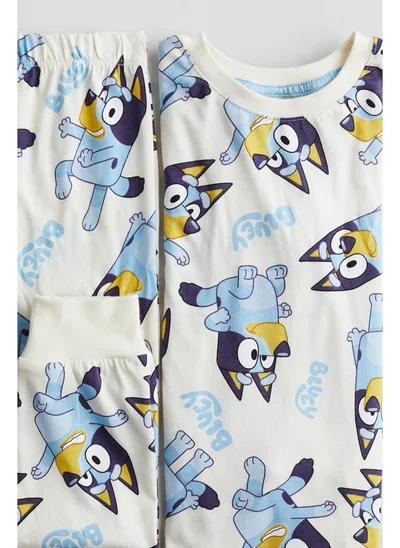 اتش اند ام Printed cotton jersey pyjamas