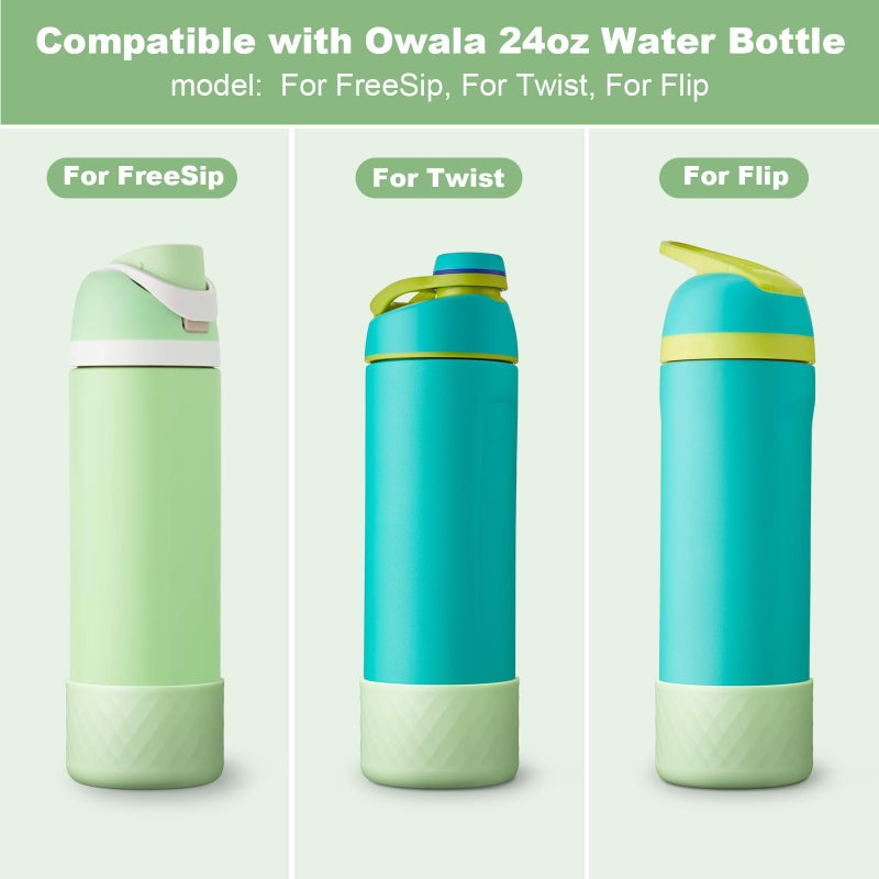 Beonsky Silicone Boot for Owala Water Bottle 24 oz, Anti-Slip Protective Sleeve for FreeSip/Twist/Flip Stainless Steel Water Bottles Accessories - Image 2