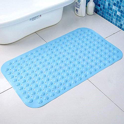 Leeonz® Bathroom Mat, 30 x 18 Inches Non-Slip Shower Mats with Suction Cups and Drain Holes, Bathtub Mats Bathroom Mats Machine Washable (Dark Blue) - Image 3