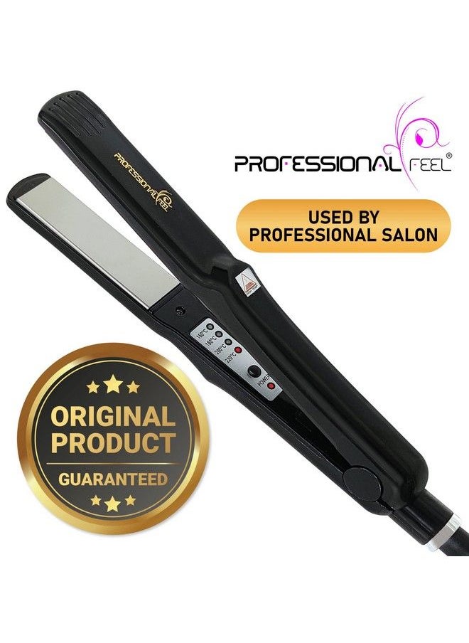 professional feel - مكواة فرد الشعر ABS مع ألواح مطلية بالسيراميك وتسخين سريع PFS9 (أسود) - Image 1