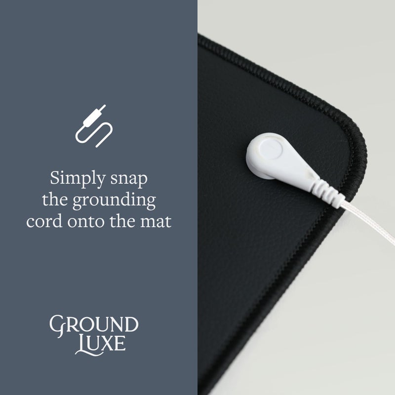 GroundLuxe Earthing Mat for Feet- Universal Grounding Mat w/ 15 Foot grounding Cord, Tester and Adaptor- Grounded Pad to Connect to The Earth - Image 5