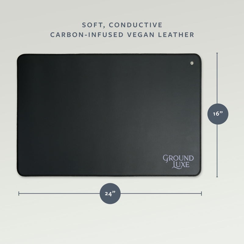 GroundLuxe Earthing Mat for Feet- Universal Grounding Mat w/ 15 Foot grounding Cord, Tester and Adaptor- Grounded Pad to Connect to The Earth - Image 4