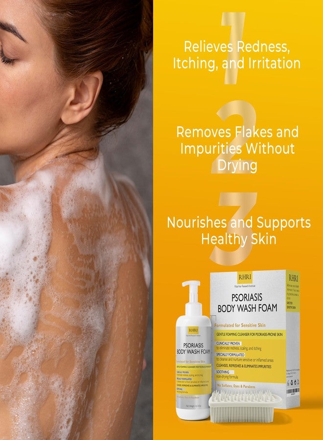 Terramed Just Think Comfort Psoriasis Body Wash Sensitive Skin | Psoriasis Treatment for Skin | Clinically Proven to Reduce Redness, Scaling & Itching | No Sulfates, Parabens | Free Scrubber Brush | 16 Fl.Oz - Image 5