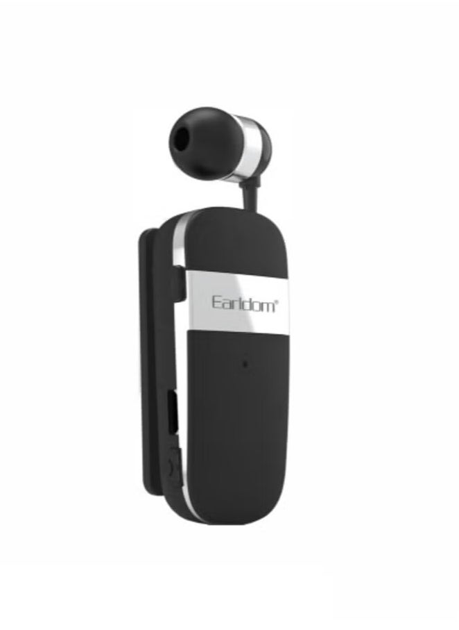 Earldom Multi-Function Clip-On In-Ear Wireless Headset, BH105, Black & White – Bluetooth Headphones with Clear Sound, Comfortable Fit, and Long Battery Life  - Image 1