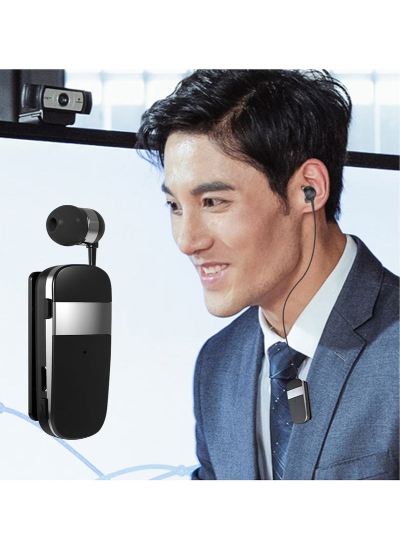 Earldom Multi-Function Clip-On In-Ear Wireless Headset, BH105, Black & White – Bluetooth Headphones with Clear Sound, Comfortable Fit, and Long Battery Life  - Image 5