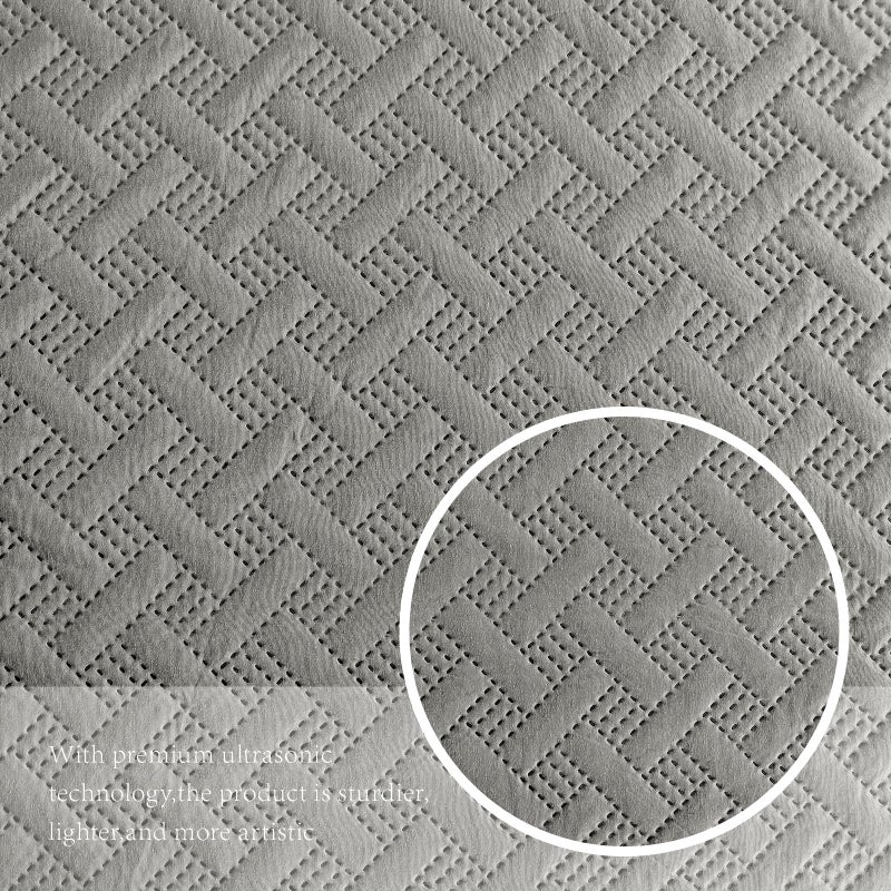 FLYMME Dark Grey King Quilt Bedspreads  3 Pieces Lightweight Bedding Sets with Pillow Shams  Microfiber Quilted Comforter Coverlet for All Season (1 Quilt  2 Shams) - Image 3