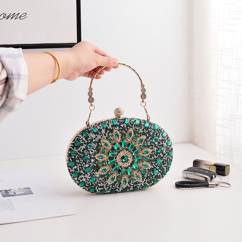 Explosions Sunflower Evening Bag Fashion Banquet Clutch Bag Dress Evening Bag Diamond-Studded Bag Party Bag - Image 1