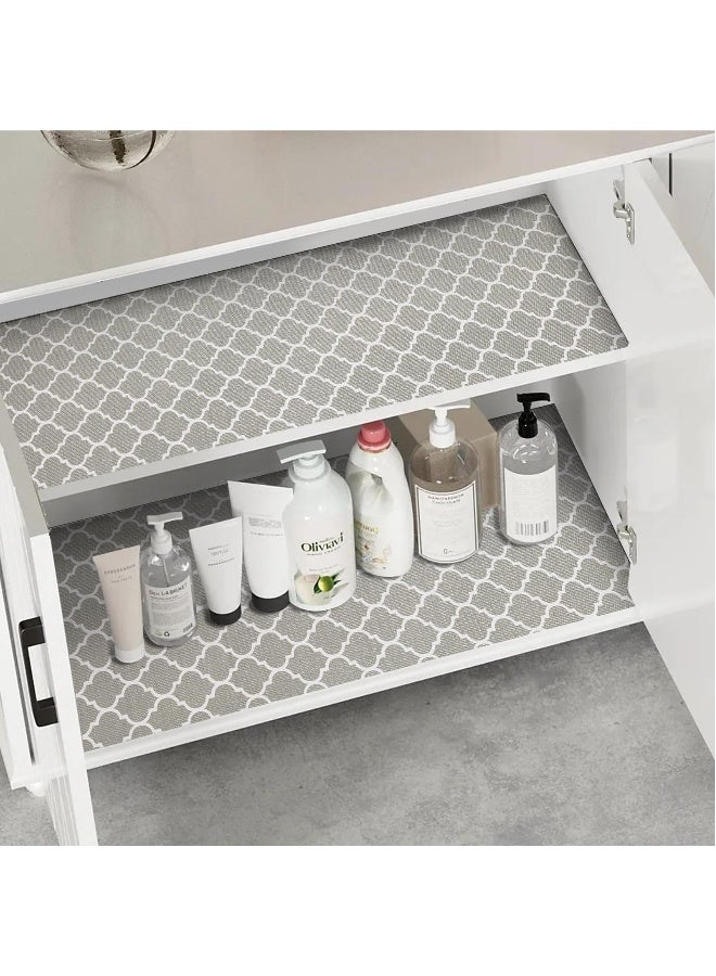 PVC Cabinet Mats Refrigerator Anti Slip Mats Waterproof And Oil Proof Mats Kitchen Drawer Storage Mats Dust Proof Mats Shelf Liners For Kitchen Cabinets Non Adhesive Cabinet Liner Non Slip Contact P - Image 2