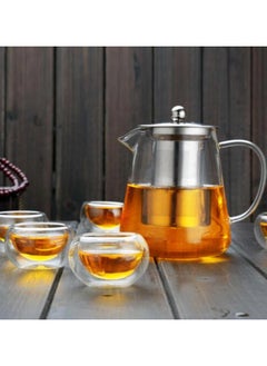 Generic Kettle 550ml Tea Kettle Borosilicate Glass Hot Water Kettle with Stainless Steel Infuser and Lid Tea Pot Kettle for Green Tea, Hot Water, Milk, Coffee  - Image 4