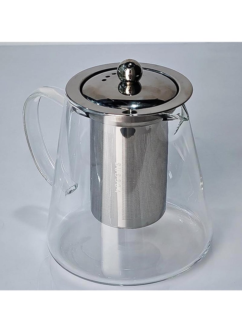 Generic - Kettle 550ml Tea Kettle Borosilicate Glass Hot Water Kettle with Stainless Steel Infuser and Lid Tea Pot Kettle for Green Tea, Hot Water, Milk, Coffee - Image 1