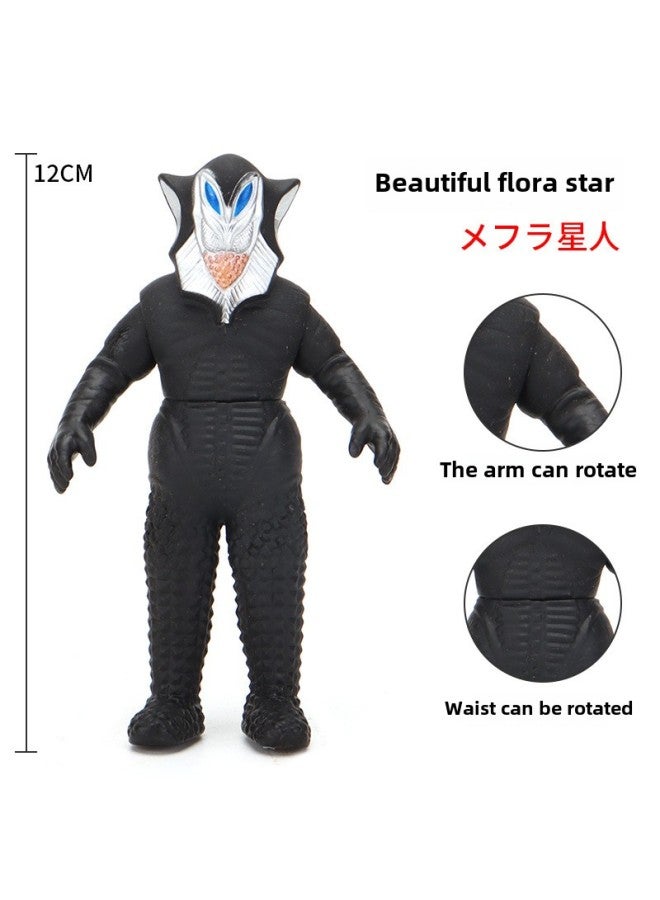 Children's Soft Rubber Monster Ultraman Toy Joint Movable Fall-resistant Interactive Hand-held Model Stall Wholesale-Color:93.merford Star - Image 1