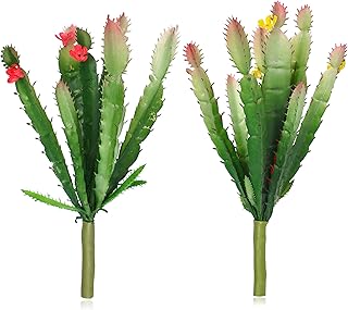ShoppeWatch Artificial Succulent Plants Faux Cactus Picks Unpotted Ã¢â‚¬â€œ 2PC Imitation Mini Cacti Stems - Plant - Image 1