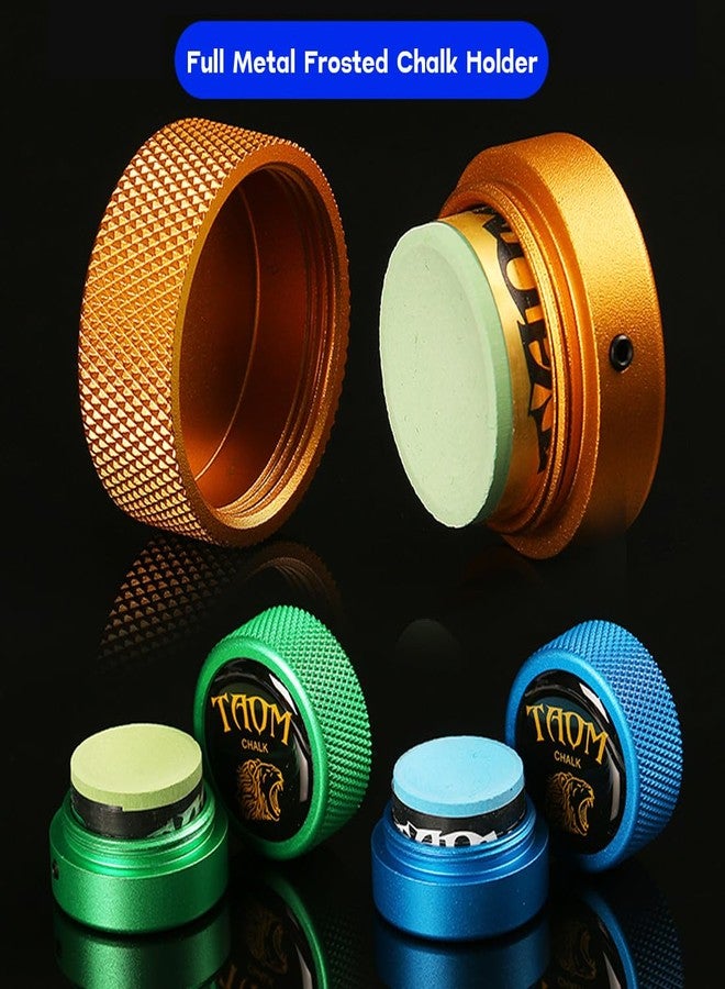 YEUEK TAOM Pool Chalk Holder Round Shaped Practical Tool Billiards Accessories Magnetic Mini Chalk Tip Case Container Round Box Billiards - Image 4