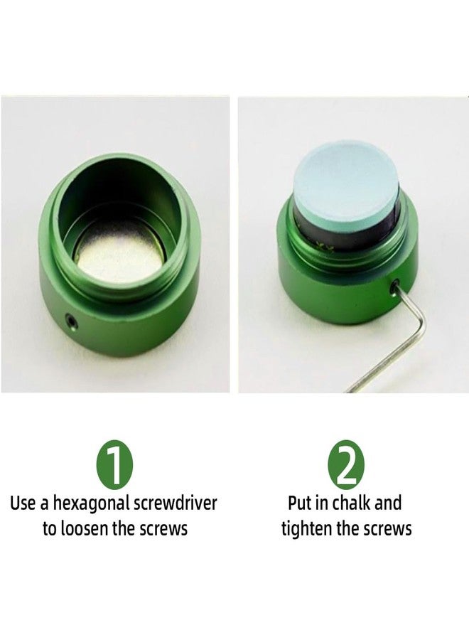 YEUEK TAOM Pool Chalk Holder Round Shaped Practical Tool Billiards Accessories Magnetic Mini Chalk Tip Case Container Round Box Billiards - Image 5