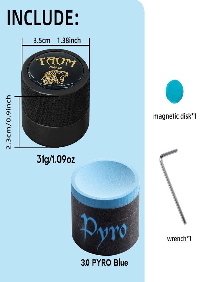YEUEK TAOM Pool Chalk Holder Round Shaped Practical Tool Billiards Accessories Magnetic Mini Chalk Tip Case Container Round Box Billiards - Image 2