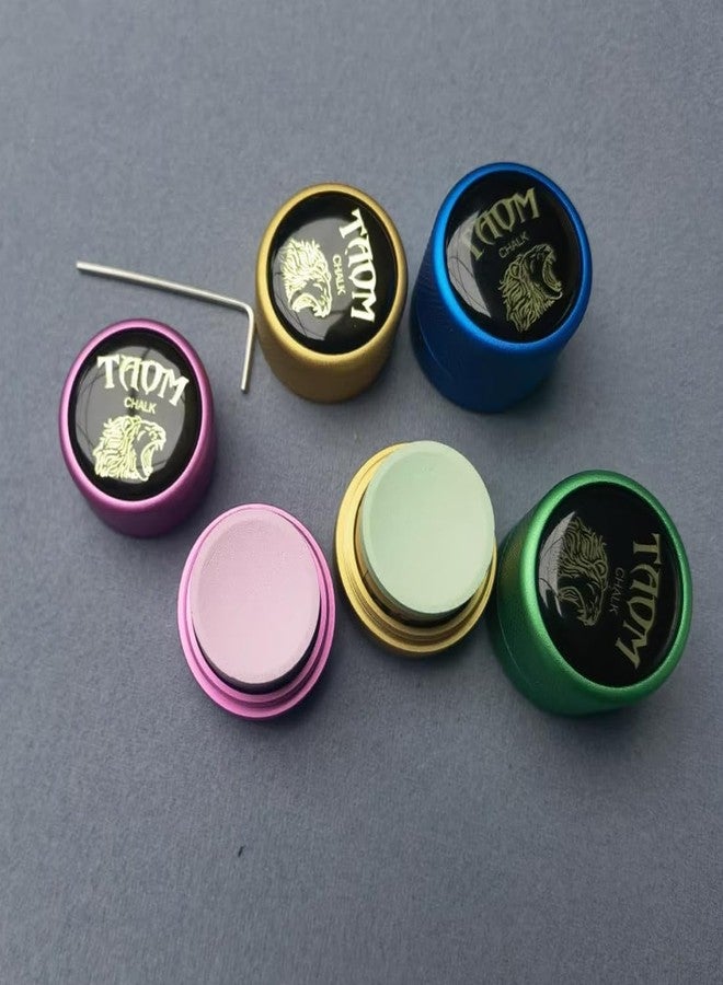 YEUEK TAOM Pool Chalk Holder Round Shaped Practical Tool Billiards Accessories Magnetic Mini Chalk Tip Case Container Round Box Billiards - Image 3