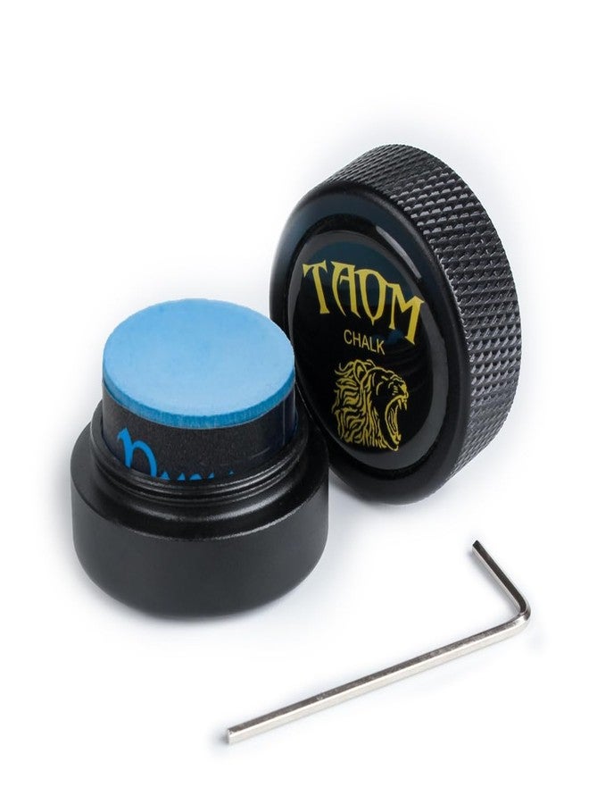 YEUEK TAOM Pool Chalk Holder Round Shaped Practical Tool Billiards Accessories Magnetic Mini Chalk Tip Case Container Round Box Billiards - Image 1