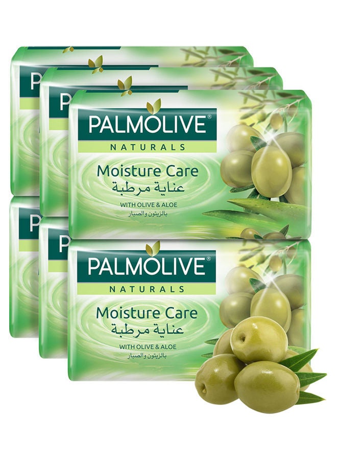 Naturals Bar Soap Olive & Aloe (Pack Of 6) Green 170grams