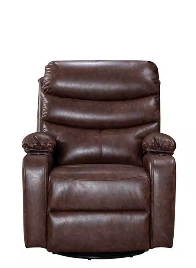 Homez - Recliner Chair with Rocking and Swivel Function Brown - Image 1