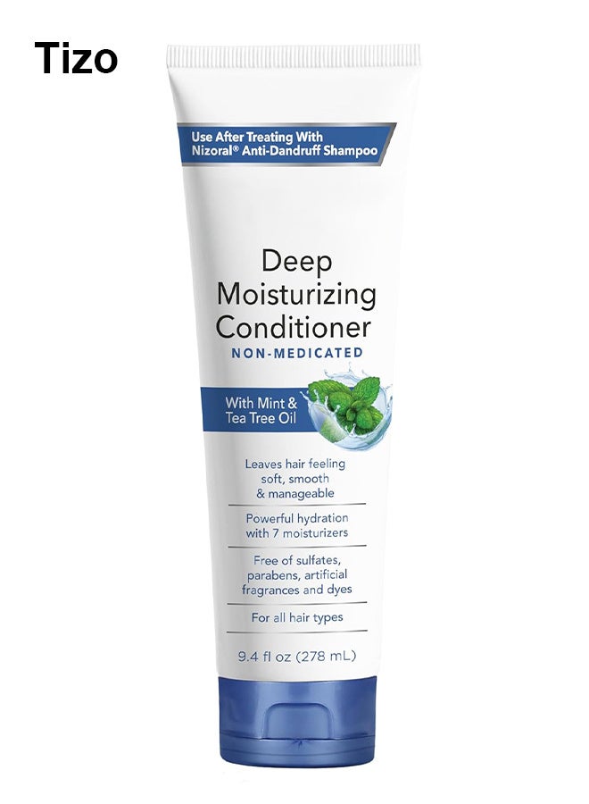 Tizo Nizoral Deep Moisturizing Conditioner With Mint & Tea Tree Oil For All Hair Types - Free Of Sulfates, Parabens, Artificial Fragrances And Dyes, 9.4 oz - Image 1