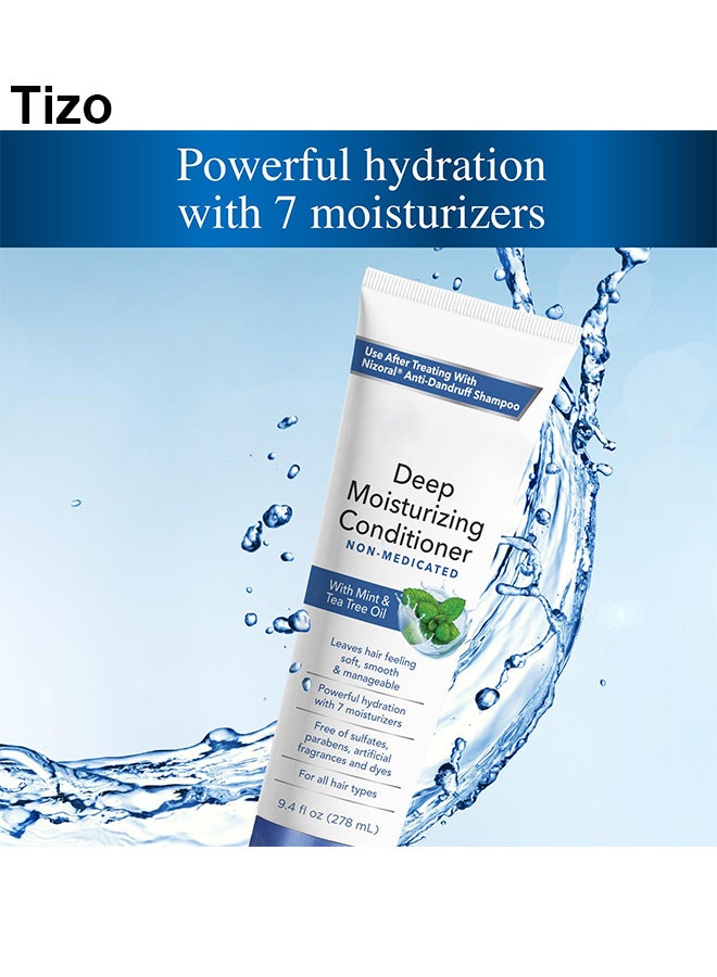 Tizo Nizoral Deep Moisturizing Conditioner With Mint & Tea Tree Oil For All Hair Types - Free Of Sulfates, Parabens, Artificial Fragrances And Dyes, 9.4 oz - Image 4