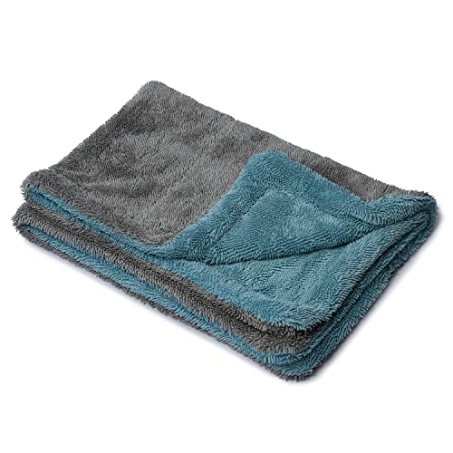 ShineXPro Microfiber Cloth For Car - Puremagic 1100 Gsm Twisted Loop Super Absorbent Towel - Edgeless Design With Plush Pile, Lint Free Cloth For Drying & Detailing, Transparent - Image 1