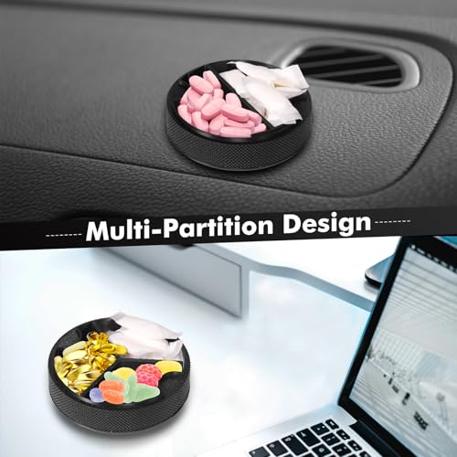 OFBIC Pouch Container with Divider and Magnetic Lid, Plastic Container & Can Compatible with ZYN/NZE/Alpha, Lightweight Pill Box, Comes with Sun Visor Clip (Magnetic Lid-Light Refracting) - Image 5