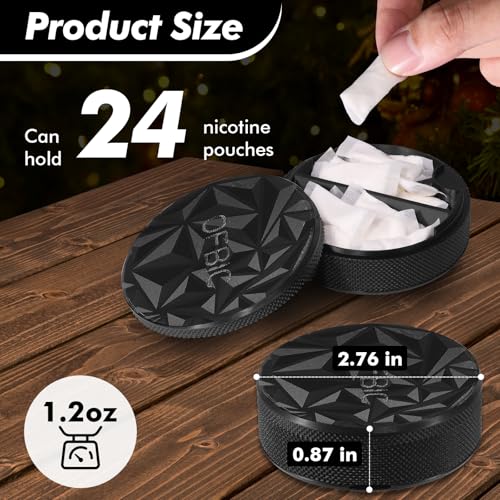 OFBIC Pouch Container with Divider and Magnetic Lid, Plastic Container & Can Compatible with ZYN/NZE/Alpha, Lightweight Pill Box, Comes with Sun Visor Clip (Magnetic Lid-Light Refracting) - Image 2