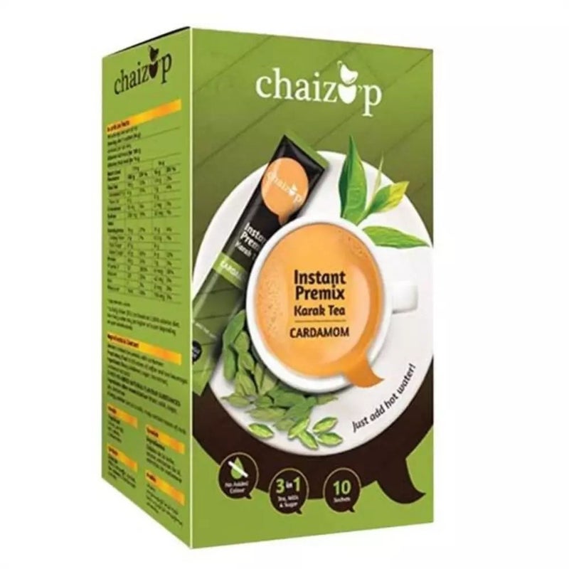 Chaizup Instant Premix Cardamom Karak Tea Sachet- 10pcs