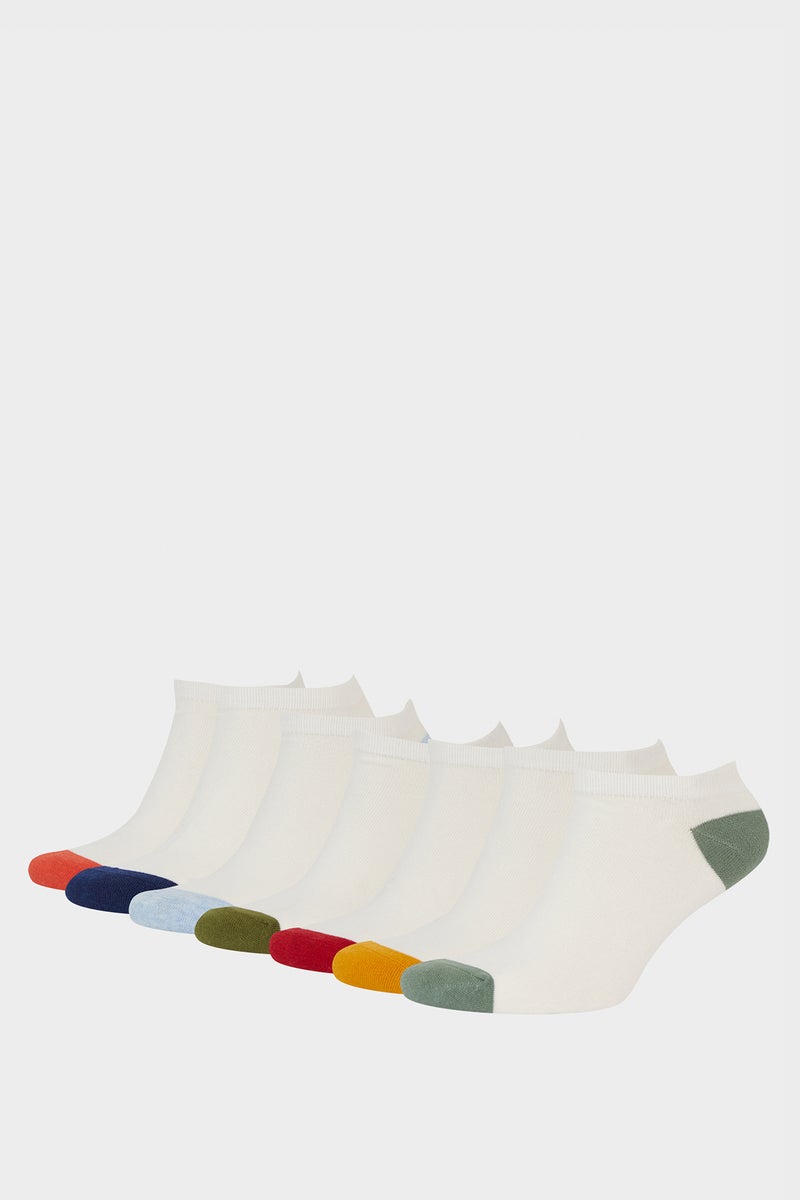 DeFacto White Man 7 Piece Short Socks Casual - Image 1