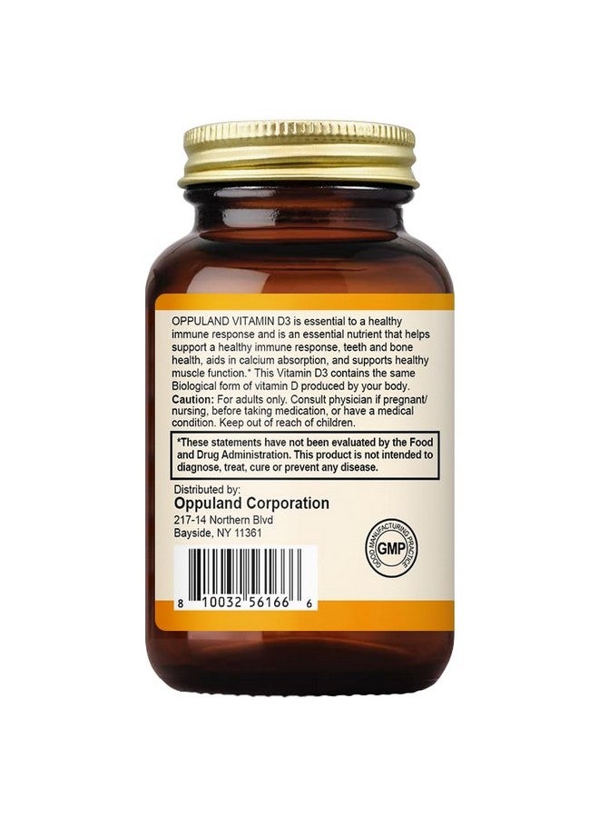 oppuland Vitamin D3 10000 IU (250 mcg) - Cholecalciferol,D3 Supplement, Vitamin D 10000 IU - 120 Chewable Tablets - Image 5