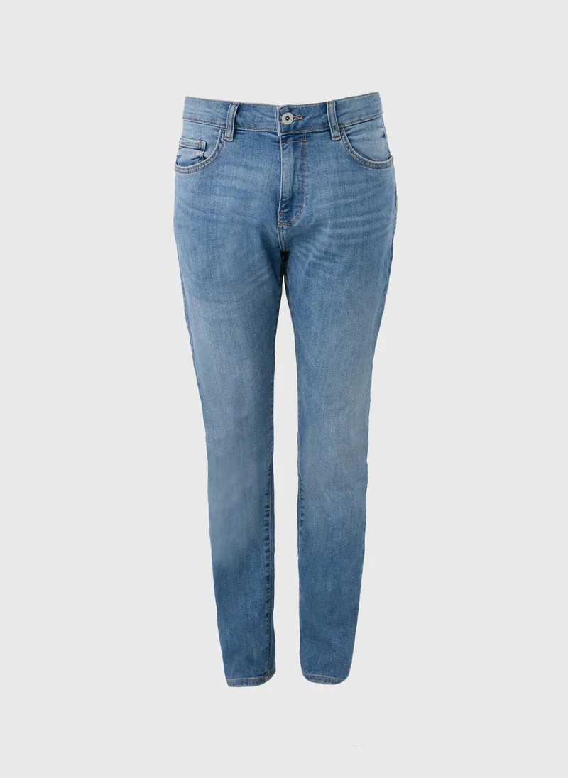 Matalan Blue Wash Slim Fit Tapered Jeans
