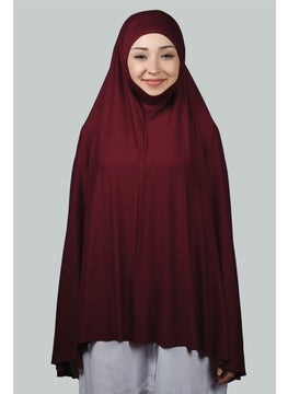 وشاح عملي جاهز الصنع من Altobeh - غطاء صلاة سوفليه (5XL) - أحمر كلاريت