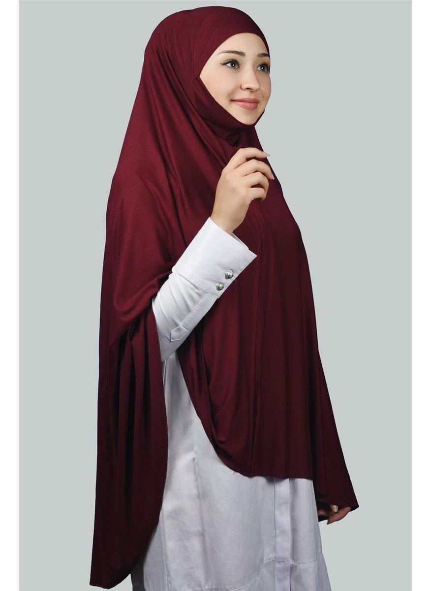 Altobeh - وشاح عملي جاهز الصنع من Altobeh - غطاء صلاة سوفليه (5XL) - أحمر كلاريت - Image 1