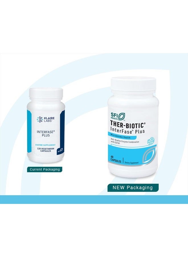 Klaire Labs Interfase Plus - Enzyme Combination to Disrupt biofilm Matrix + EDTA - Gastrointestinal System, Gut Flora, Biofilm & Detox Support (60 Capsules) - Image 4