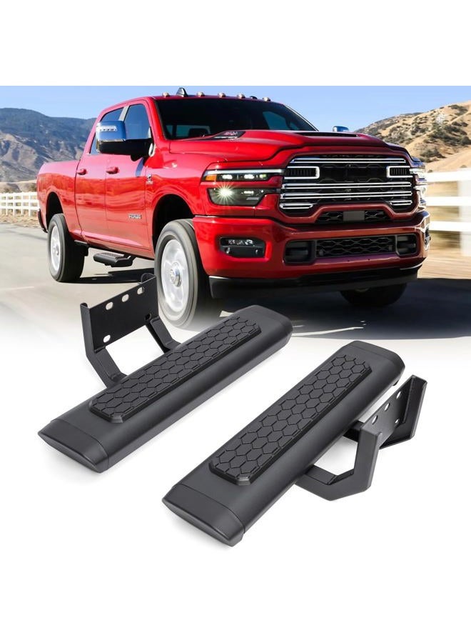 Trumgeta 6" EZ Side Steps Fit for 2019-2026 Dodge Ram 1500 Crew Cab Quad Cab, No Drill Truck Aluminum Running Boards, 350 lbs Per Panel Black Nerf Bars Ram Accessories - Image 1