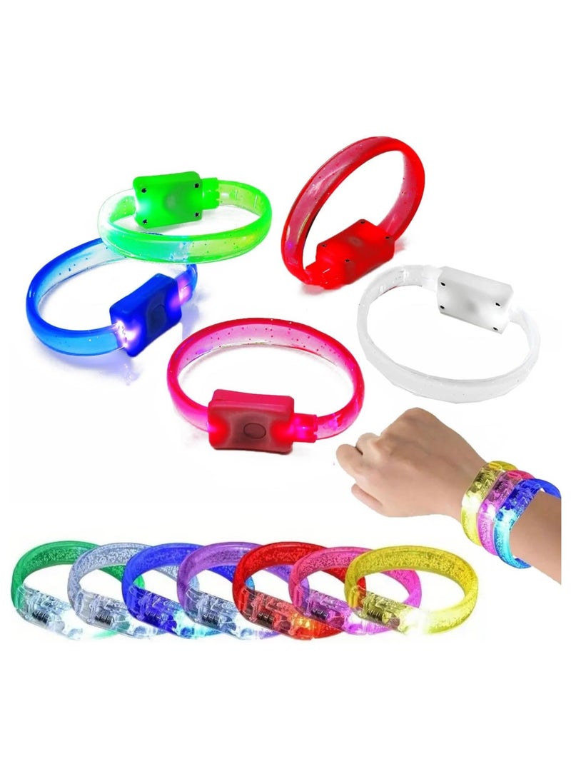 Home Smart Home Smart Glow Bracelets Set of 12 Pcs Assorted Color Glow in the Dark Wristbands Bracelet Toy for Kid's and Adults Neon Light Party Supplies - Image 1
