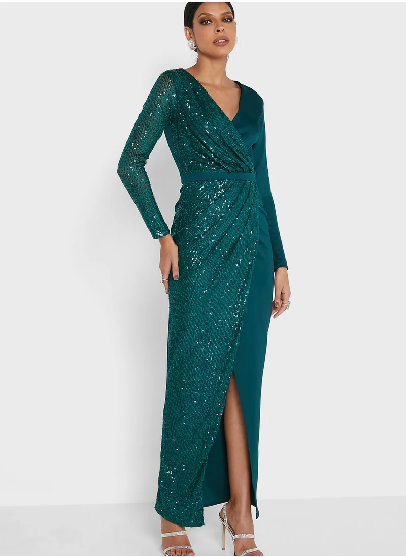 Ella Limited Edition Shimmer Wrap Dress