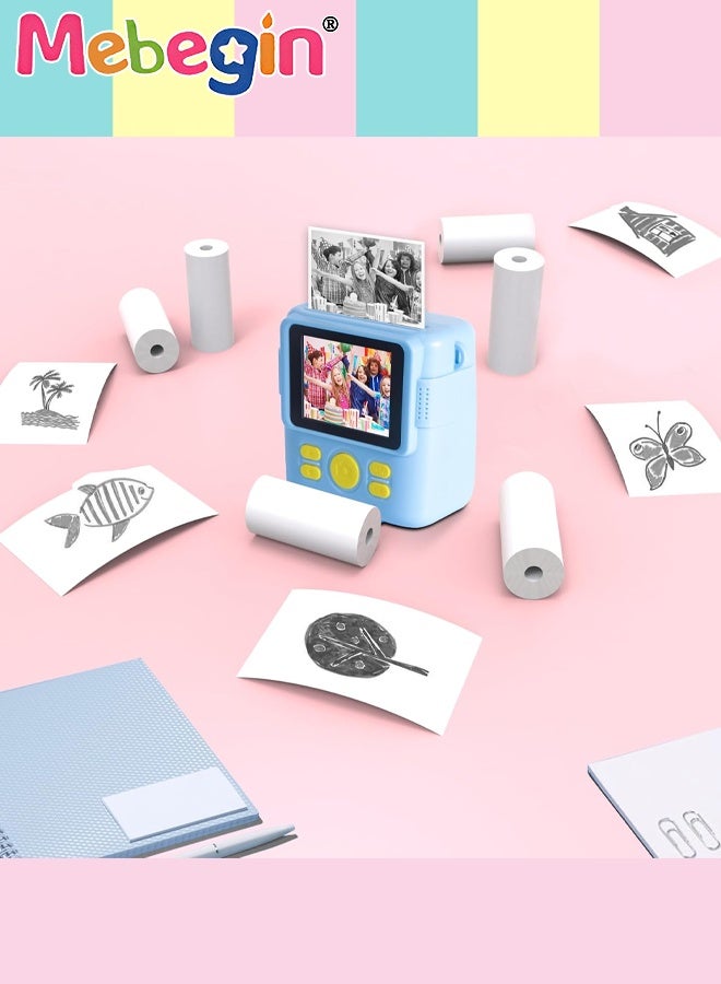 MEBEGIN 12 Rolls Kids Camera Print Paper Refill, Kids Instant Print Camera Photo Papers, 57x 25mm Thermal Paper Rolls, Compatible with Most Children Instant Print Camera, HD Printing, BPA Free - Image 5