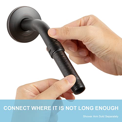 OFFO Shower Head Extension Arm 3 in, Oil Rubbed Bronze Shower Arm Extension Shower Head Extender Made of 304 Stainless Steel Shower Pipe Extension - Image 2