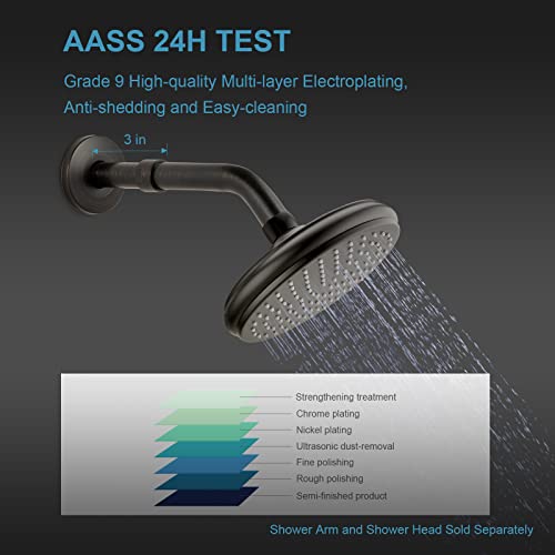 OFFO Shower Head Extension Arm 3 in, Oil Rubbed Bronze Shower Arm Extension Shower Head Extender Made of 304 Stainless Steel Shower Pipe Extension - Image 5