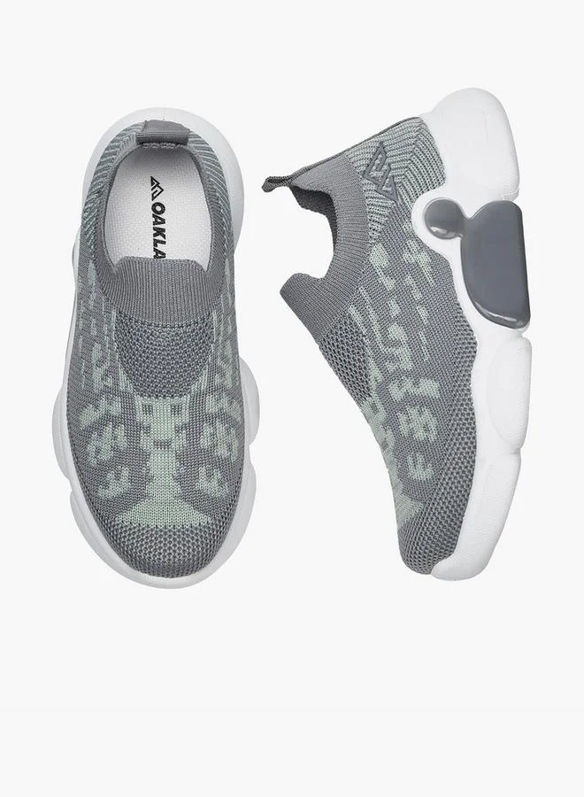 Oaklan by Shoexpress GREY Textured Slip-On Sports Shoes for Men | Best Price UAE
