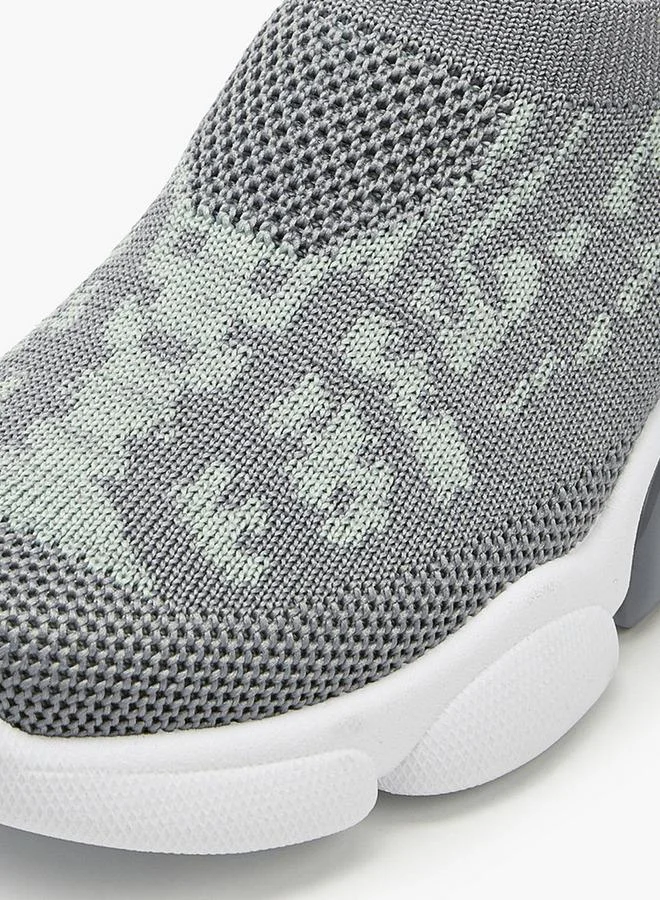 Oaklan by Shoexpress GREY Textured Slip-On Sports Shoes for Men | Best Price UAE