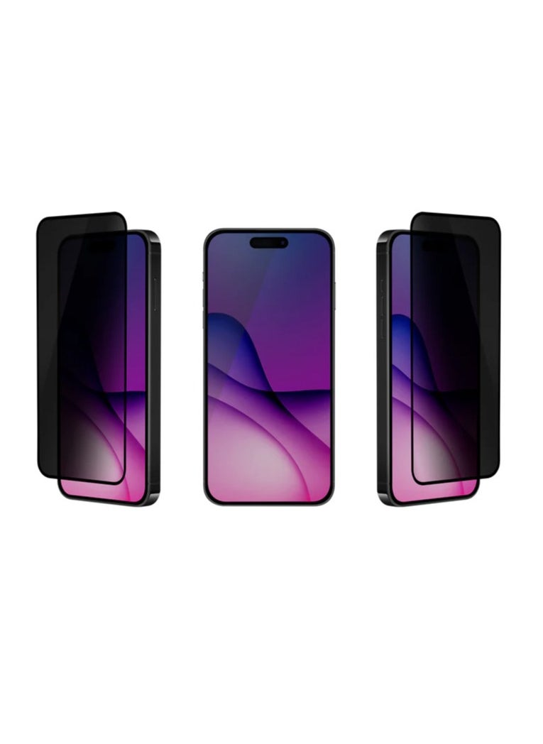 MOCOM iPhone 16 5D Anti-Spy Privacy Tempered Glass Screen Protector for iPhone 16 – 9H Hardness, Case-Friendly, Edge-to-Edge Protection, No Bubbles, Sensitive Touch, Scratch Resistant, Waterproof & Oil-Proof  - Image 3