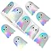 Whaline Halloween Ghost Stickers Roll Bulk Holographic Cute Boo Ghost Iridescent Waterproof SelfAdhesive Sticker Decals for Envelope Journal Decor Party Supplies 500Pcs - Image 3