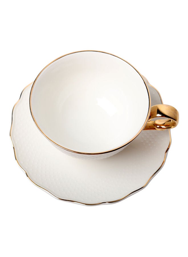 NIBEMINENT Viva Porcelain Teacup & Saucer Gold - Image 3